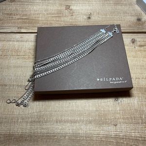 Silpada Sterling Italian 4 Strand Tier Necklace